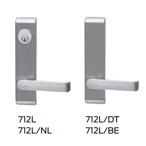 Falcon 712L-NL-C - Night Latch Function Exit Device Lever Trim for