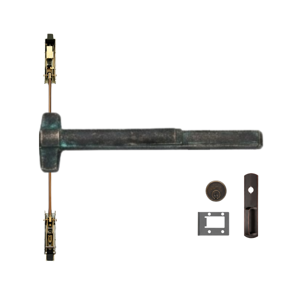 Von Duprin 9847WDC-NL-OP/9947WDC-NL-OP - Night Latch, Optional Pull Wood Door Concealed Vertical Rod Device