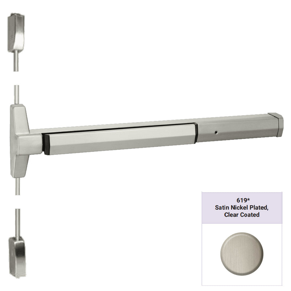 Accentra 7210M Series Narrow Stile Surface Vertical Rod Exit Device