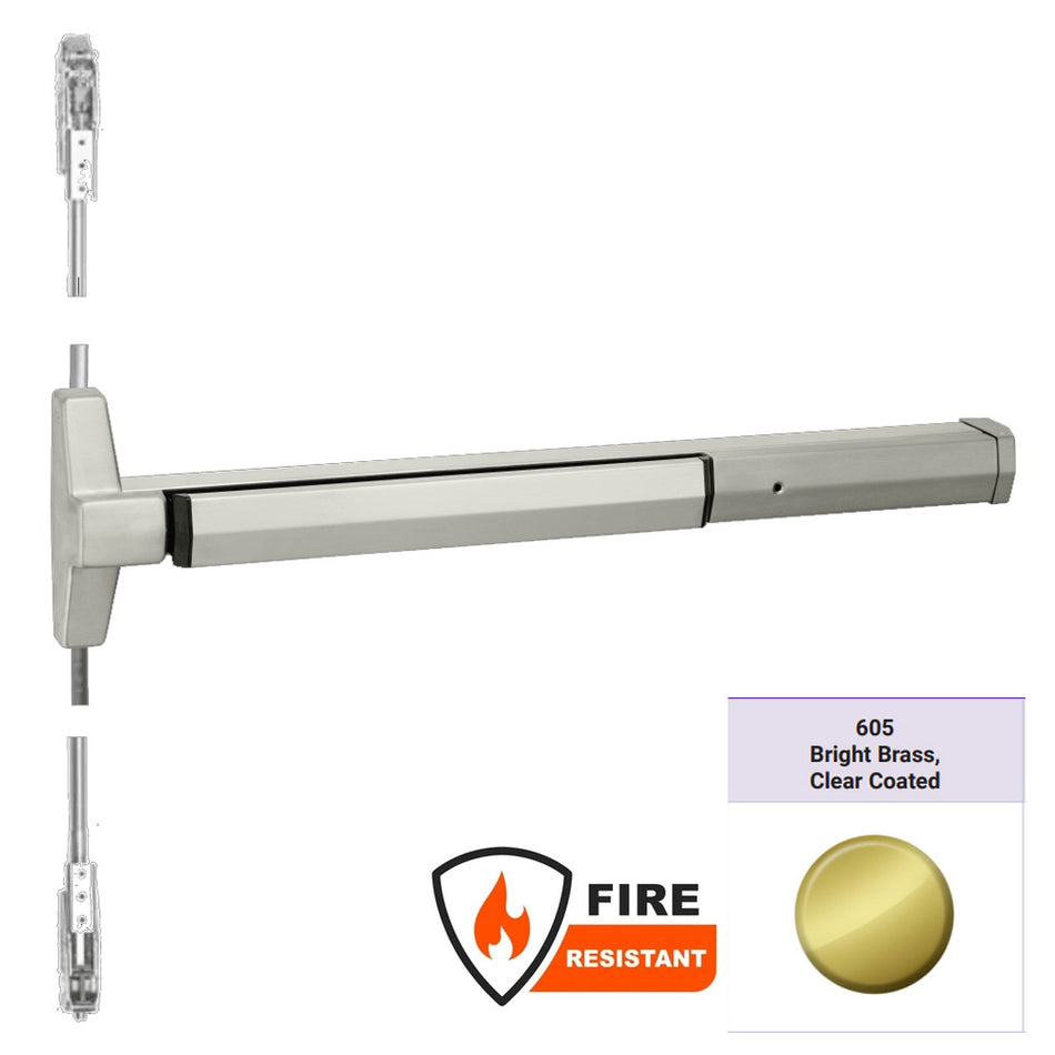 Accentra 7220MF Series Narrow Stile Concealed Vertical Rod Exit Device - Fire Rated