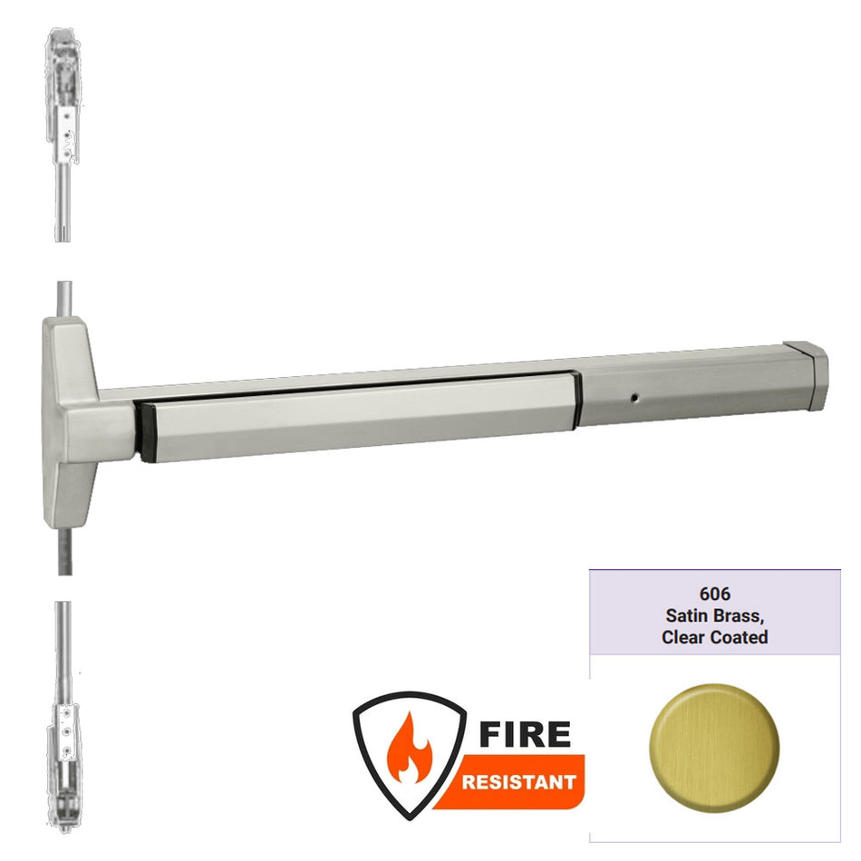 Accentra 7220MF Series Narrow Stile Concealed Vertical Rod Exit Device - Fire Rated