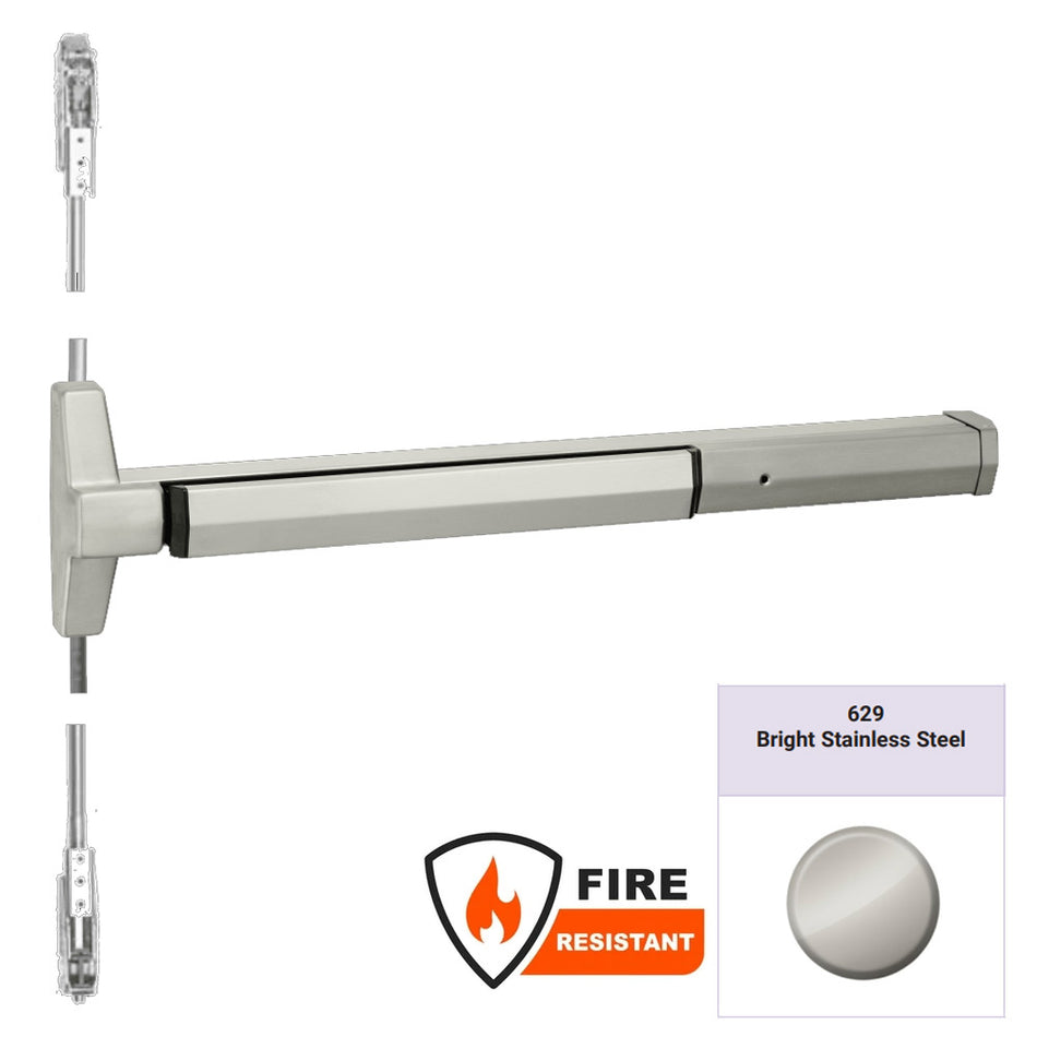 Accentra 7220MF Series Narrow Stile Concealed Vertical Rod Exit Device - Fire Rated