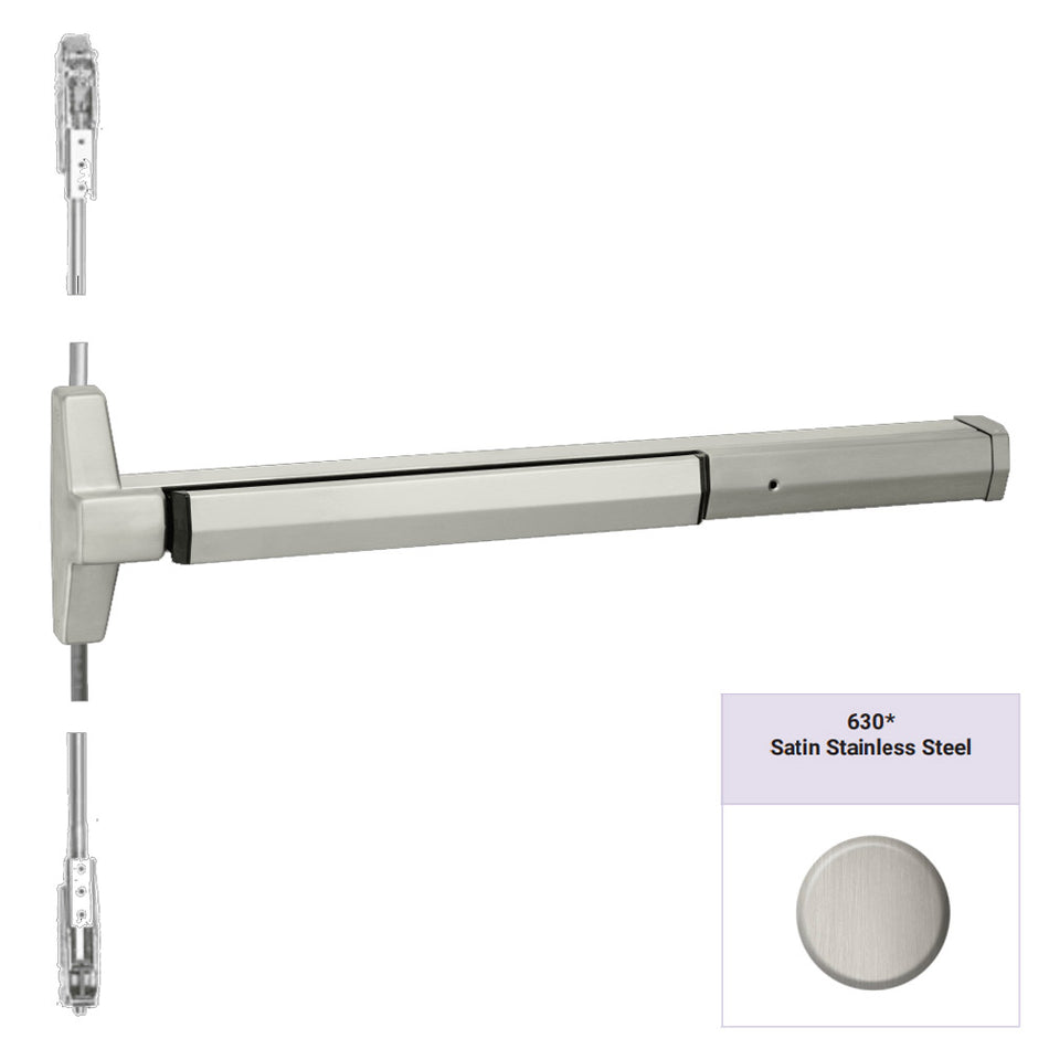 Accentra 7220M Series Narrow Stile Concealed Vertical Rod Exit Device