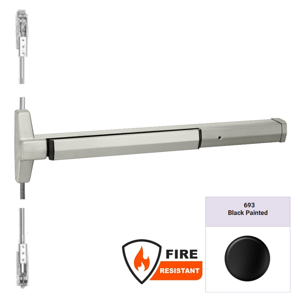 Accentra 7220MF Series Narrow Stile Concealed Vertical Rod Exit Device - Fire Rated