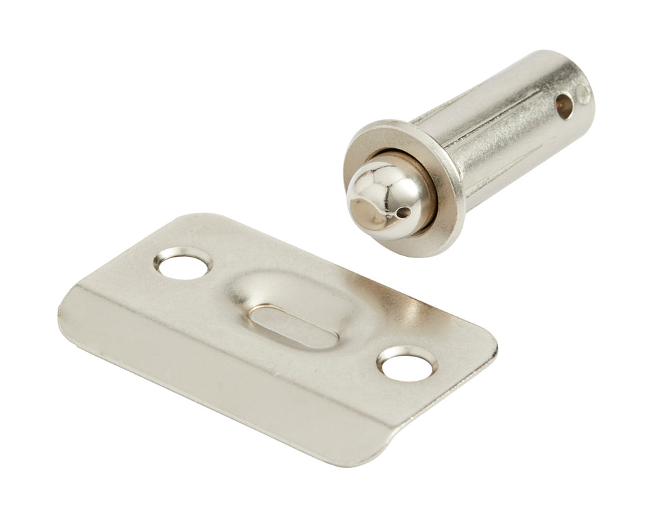 BHP  5/8" Drive-In Bullet Catch with strike and
screws. Requires 5/8" Bore