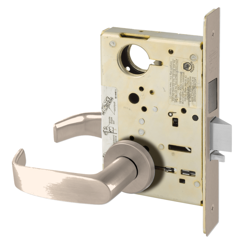Sargent 8268 Privacy Bath/Bedroom Deadbolt Function, Non-Keyed Heavy Duty Mortise Lock, Grade 1
