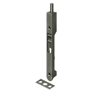 Deltana 7FBR 7" Flush Bolt, Heavy-Duty, Round, Solid Brass