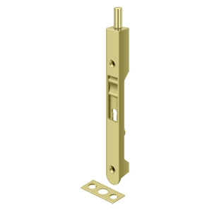 Deltana 7FBR 7" Flush Bolt, Heavy-Duty, Round, Solid Brass