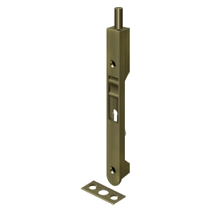 Deltana 7FBR 7" Flush Bolt, Heavy-Duty, Round, Solid Brass