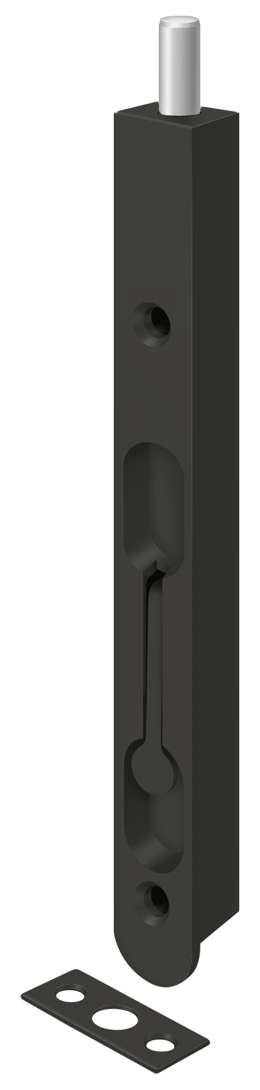 Deltana 7FBZ 7" Flush Bolt, Zinc