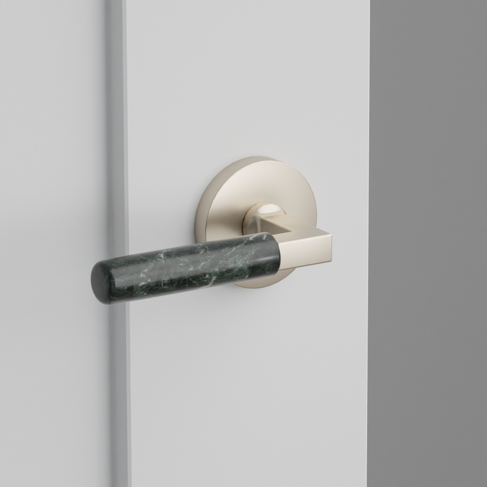 Emtek Green Marble Lever with Disk Rosette