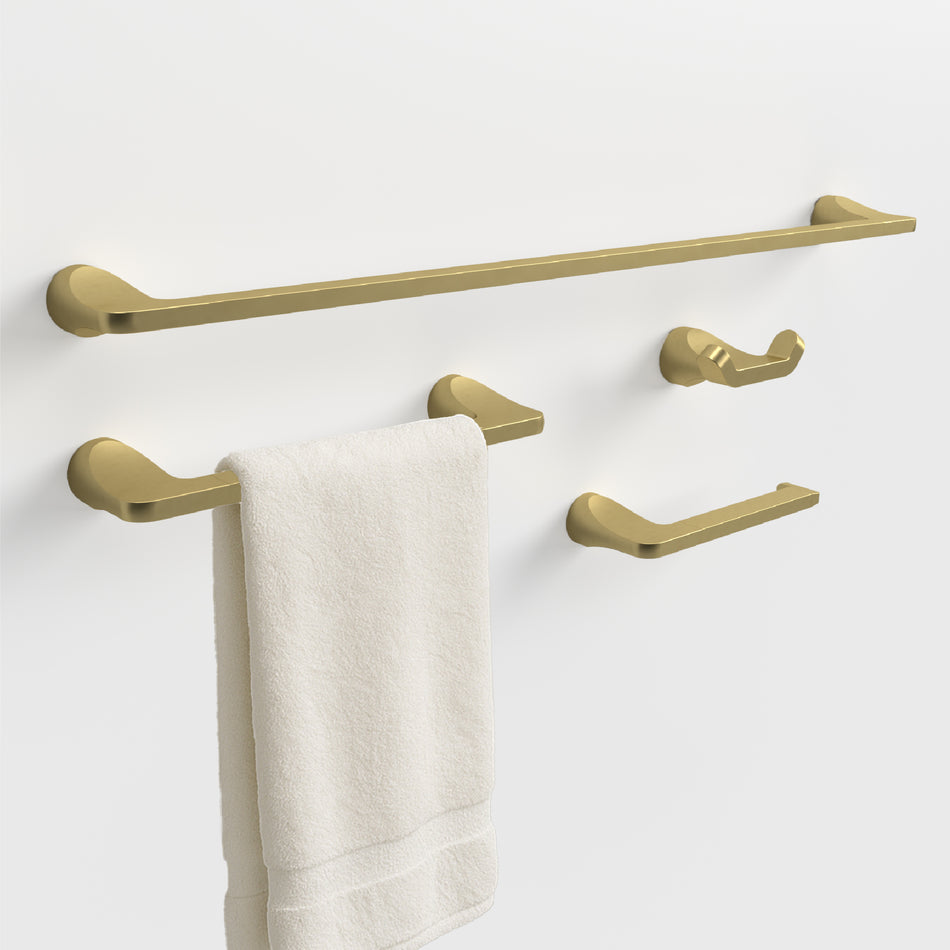 Mega Handles Prime Bath Suite Bath Hardware Kit Includes Hand Towel Bar, Bath Sheet Bar, Robe & Towel Hook & Toilet Paper Holder