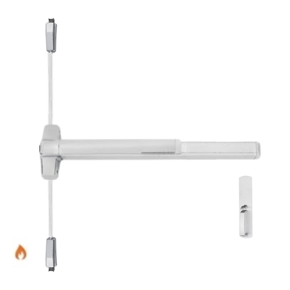 Von Duprin 9827TP-BE-F/9927TP-BE-F - Thumbpiece, Blank Escutcheon Surface Vertical Rod Device - Fire Rated