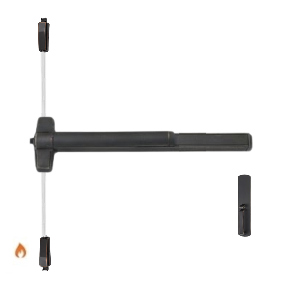 Von Duprin 9857TP-BE-F/9957TP-BE-F - Thumbpiece, Blank Escutcheon Surface Three Point Latch Device - Fire Rated