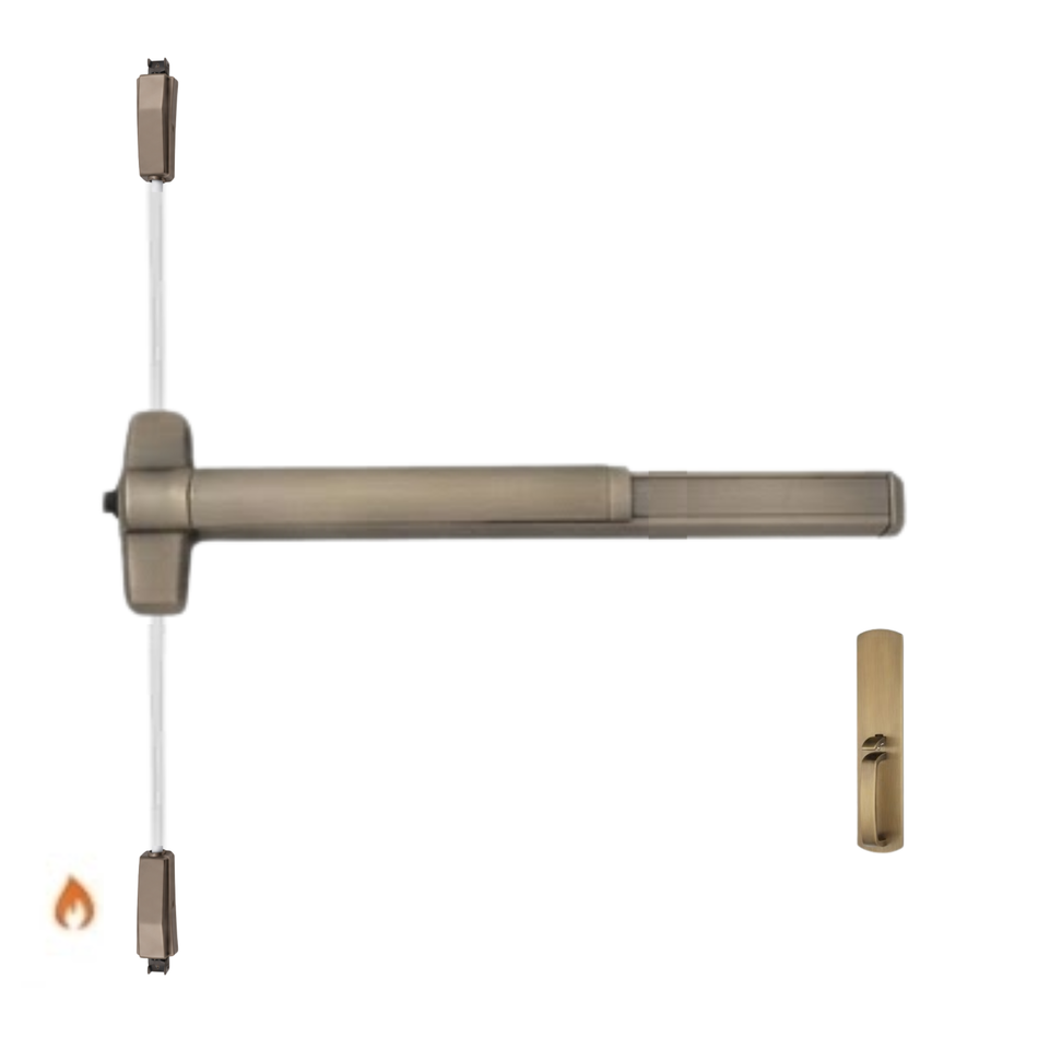Von Duprin 9857TP-BE-F/9957TP-BE-F - Thumbpiece, Blank Escutcheon Surface Three Point Latch Device - Fire Rated