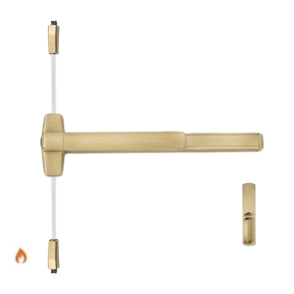 Von Duprin 9827TP-BE-F/9927TP-BE-F - Thumbpiece, Blank Escutcheon Surface Vertical Rod Device - Fire Rated