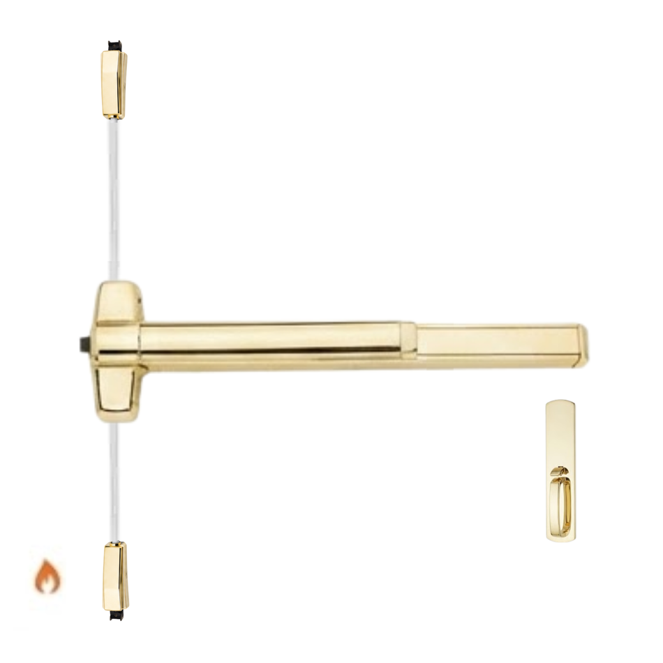 Von Duprin 9857TP-BE-F/9957TP-BE-F - Thumbpiece, Blank Escutcheon Surface Three Point Latch Device - Fire Rated