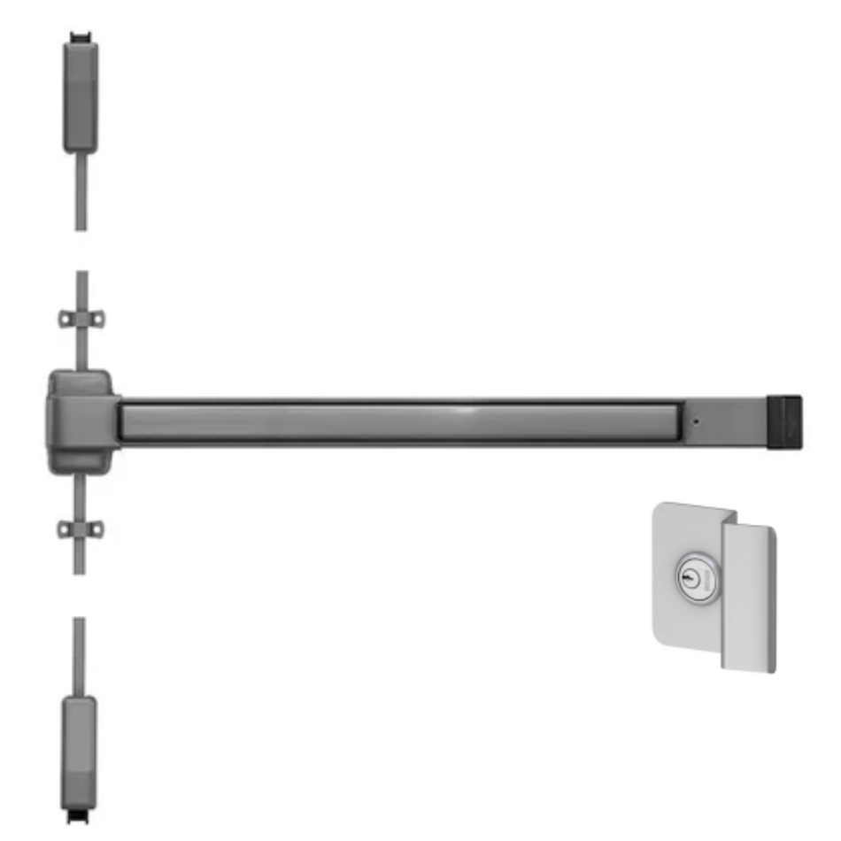 Von Duprin 2227NL - Night Latch Surface Mounted Vertical Rod Device Von Duprin 22 Series