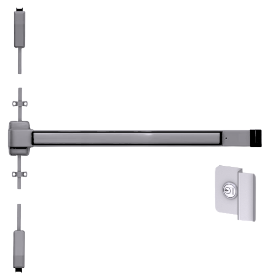 Von Duprin 2227NL - Night Latch Surface Mounted Vertical Rod Device Von Duprin 22 Series