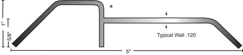 NGP 883SS Stainless Steel Panic Threshold, 1" x 5"