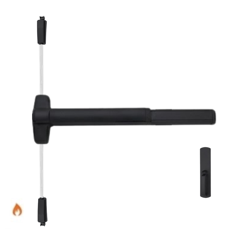 Von Duprin 9827TP-BE-F/9927TP-BE-F - Thumbpiece, Blank Escutcheon Surface Vertical Rod Device - Fire Rated