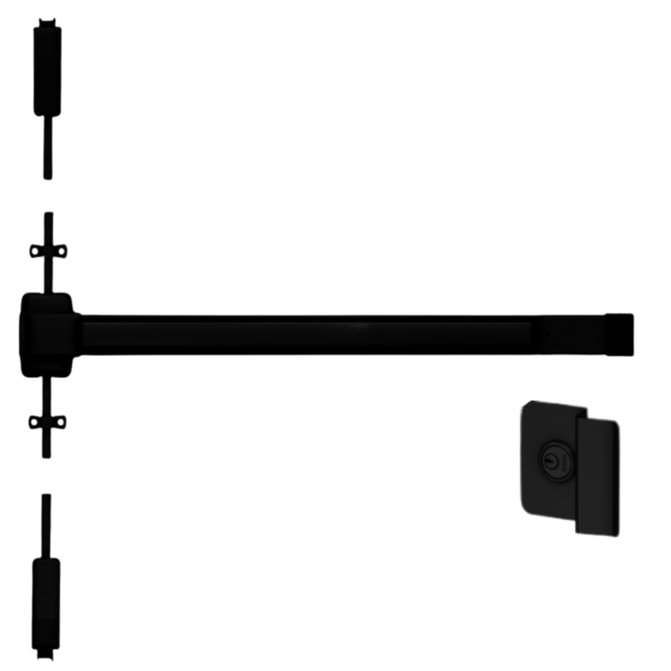 Von Duprin 2227NL - Night Latch Surface Mounted Vertical Rod Device Von Duprin 22 Series