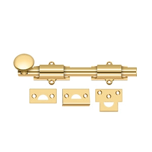 Deltana 8SB 8" Surface Bolt, Heavy-Duty, Solid Brass