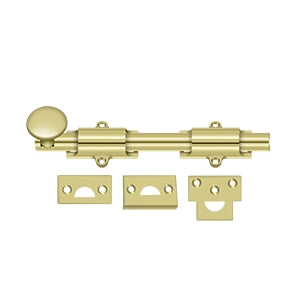 Deltana 8SB 8" Surface Bolt, Heavy-Duty, Solid Brass