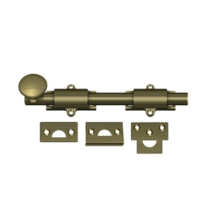 Deltana 8SB 8" Surface Bolt, Heavy-Duty, Solid Brass