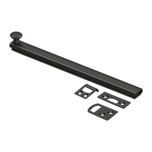 Deltana 8SBCS 8" Solid Brass Surface Bolt, Concealed Screws, HD