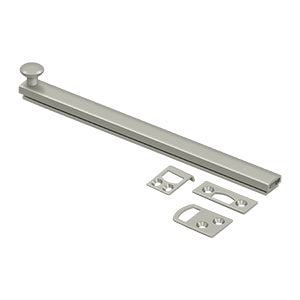 Deltana 8SBCS 8" Solid Brass Surface Bolt, Concealed Screws, HD