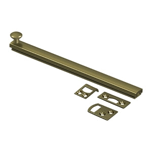 Deltana 8SBCS 8" Solid Brass Surface Bolt, Concealed Screws, HD