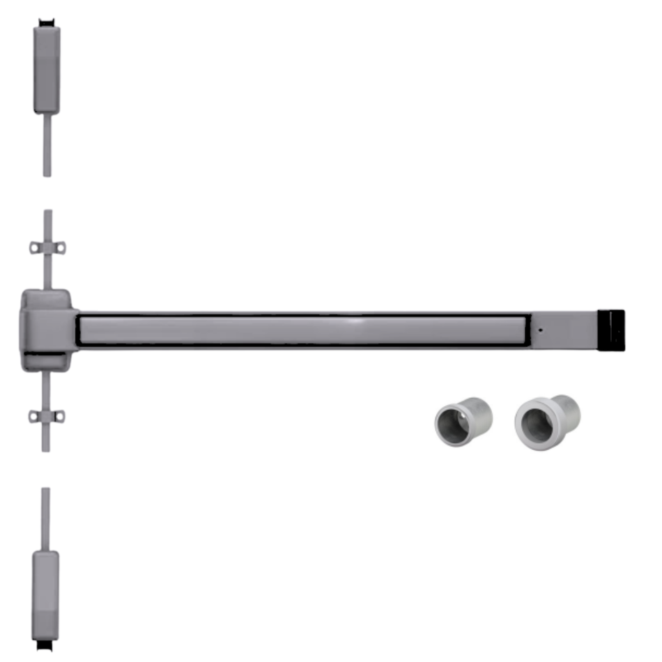 Von Duprin 2227NL-OP - Night Latch, Optional Pull Surface Mounted Vertical Rod Device Von Duprin 22 Series
