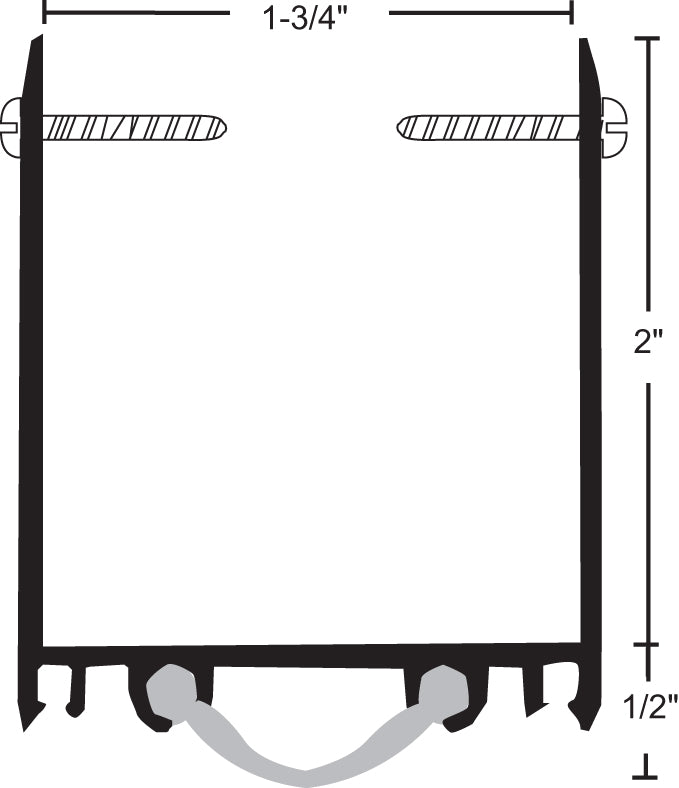 NGP 92V Extended Door Shoe with Vinyl Insert