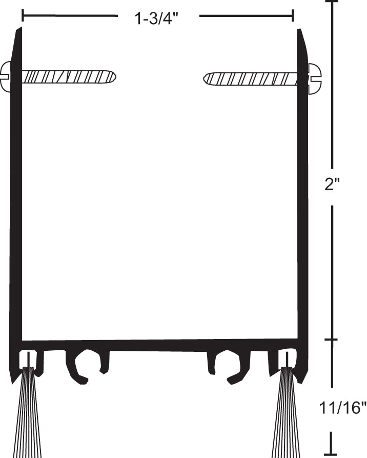 NGP 92WH Extended Door Shoe with Nylon Brush Insert