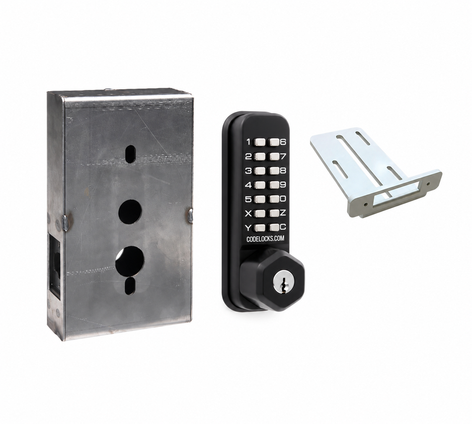 Codelocks CL210 Deadbolt With Key Override - Gate Box Kit