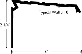 NGP 959 2-1/4" x 3" Interlocking Ramp Component