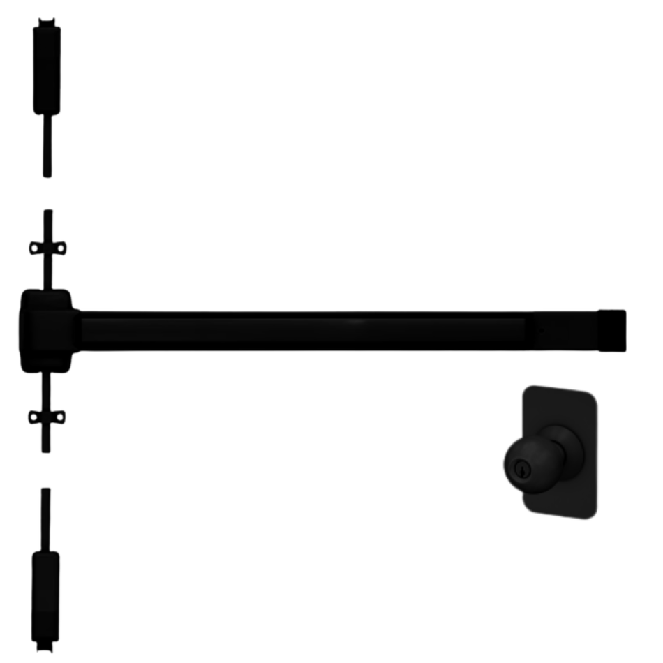 Von Duprin 2227K - Knob Surface Mounted Vertical Rod Device Von Duprin 22 Series