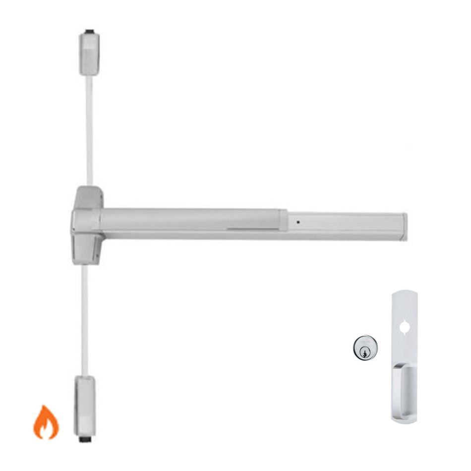 Von Duprin 9827NL-OP-F/9927NL-OP-F - Night Latch, Optional Pull Surface Vertical Rod Device - Fire Rated