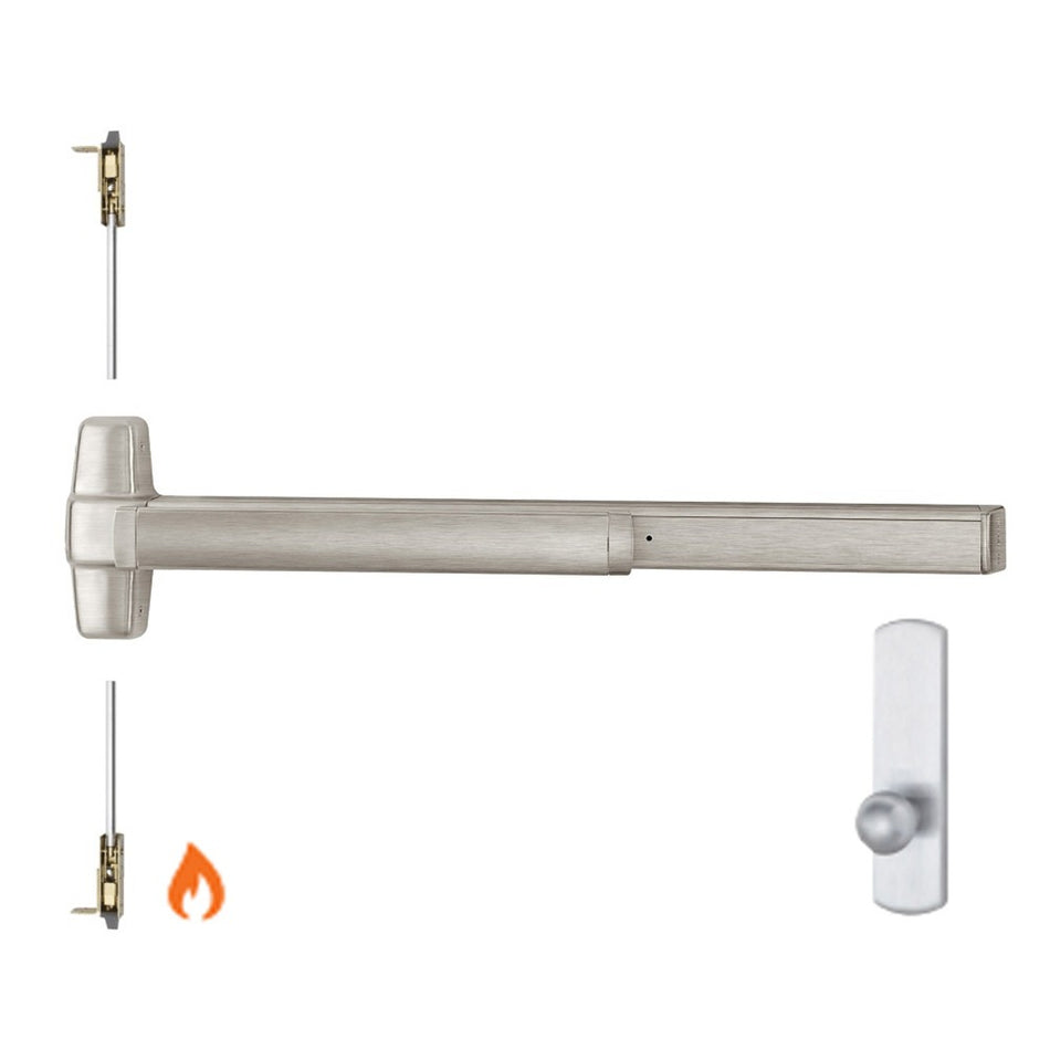 Von Duprin 9847WDC-K-F/9947WDC-K-F - Knob Wood Door Concealed Vertical Rod Device - Fire Rated