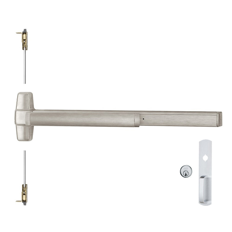 Von Duprin 9847WDC-NL-OP/9947WDC-NL-OP - Night Latch, Optional Pull Wood Door Concealed Vertical Rod Device