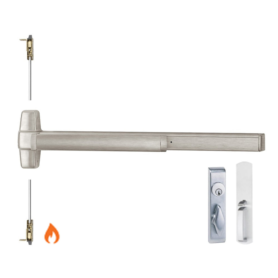 Von Duprin 9848TL-F/9948TL-F - Turn Lever, Concealed Vertical Rod Device - Fire Rated