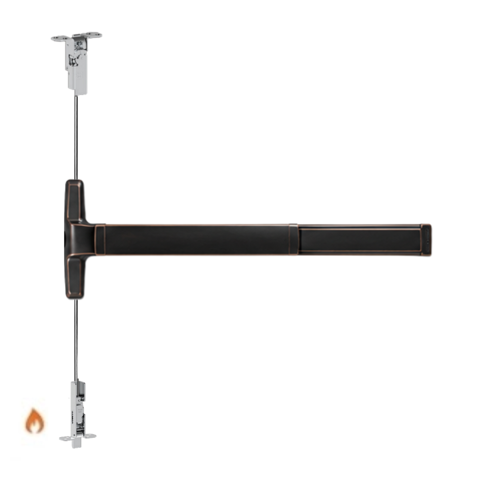 Von Duprin 3350AWDC-EO-F/3550AWDC-EO-F - Exit Only Wood Door Concealed Vertical Cable Devices - Fire Rated