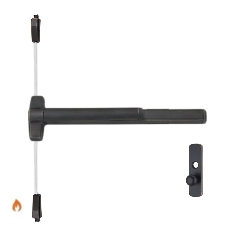 Von Duprin 9827K-F/9927K-F - Knob Surface Vertical Rod Device - Fire Rated
