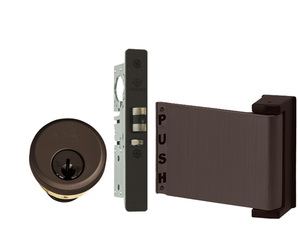 Adams Rite Mortise Latch, Push Paddle & Cylinder Storefront Door Kit