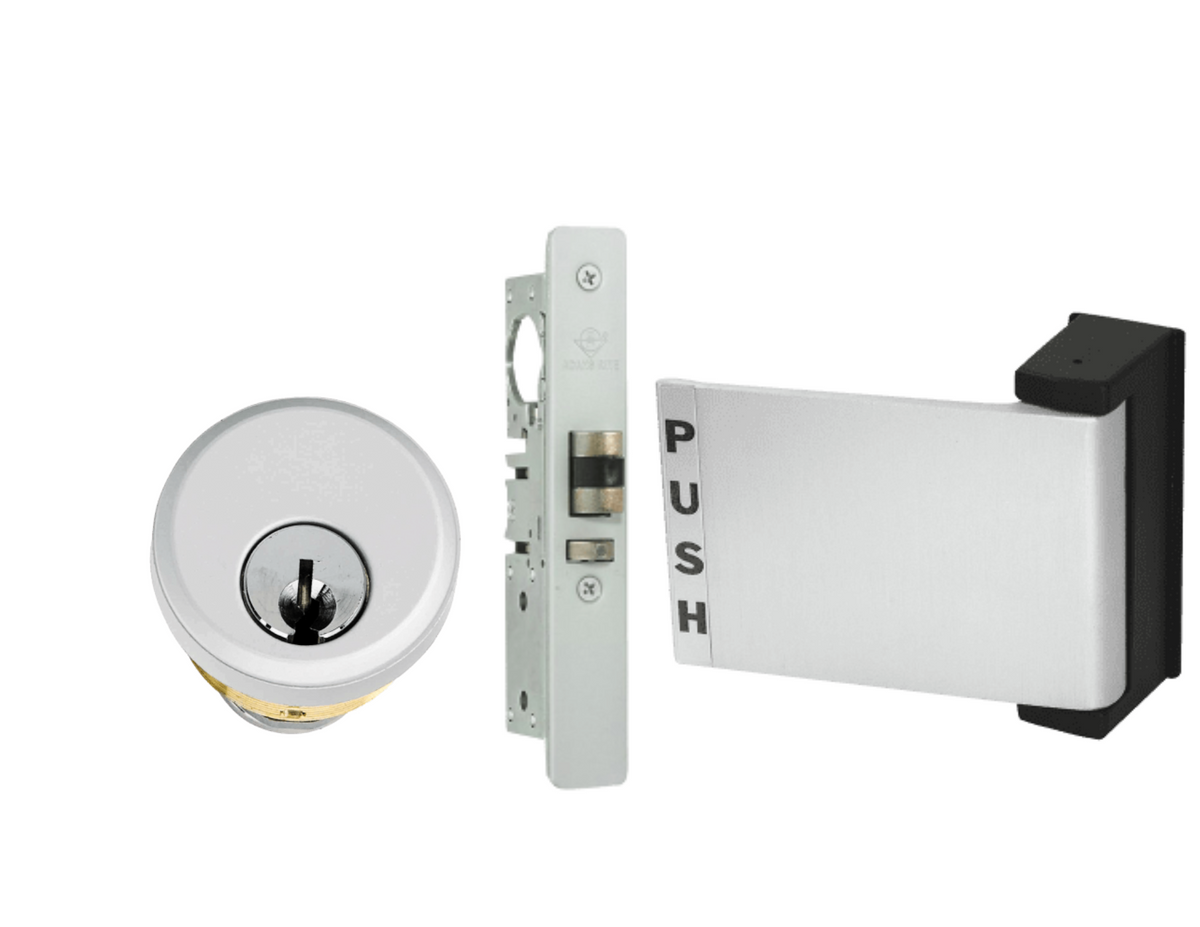 Adams Rite Mortise Latch, Push Paddle & Cylinder Storefront Door Kit ...