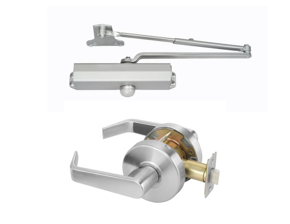 Accentra 4600LN Door Lever x Norton 1601 Door Closer Kit