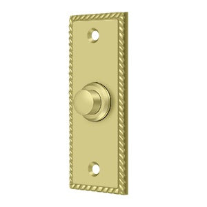Deltana BBSR333 Bell Button, Rectangular with Rope Pattern