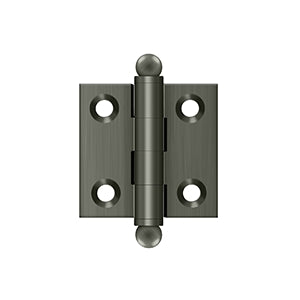 Deltana CH2015 Cabinet Hinge, 2" x 1-1/2", with Ball Tips (Pair)
