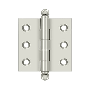 Deltana CH2020 Cabinet Hinge, 2" x 2", with Ball Tips (Pair)